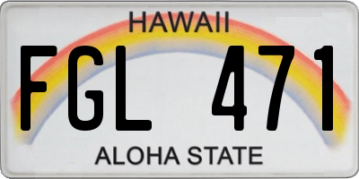 HI license plate FGL471
