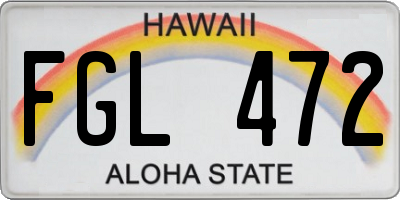 HI license plate FGL472
