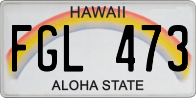 HI license plate FGL473
