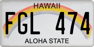 HI license plate FGL474