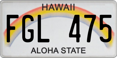 HI license plate FGL475