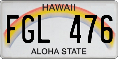 HI license plate FGL476
