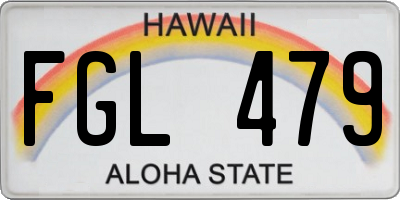 HI license plate FGL479