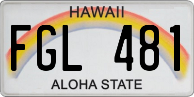 HI license plate FGL481