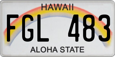 HI license plate FGL483