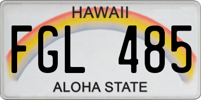 HI license plate FGL485