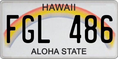 HI license plate FGL486