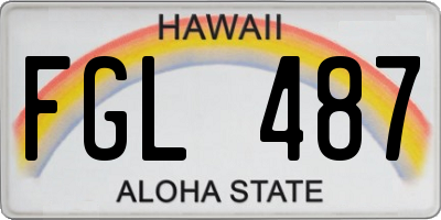 HI license plate FGL487