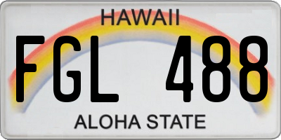 HI license plate FGL488