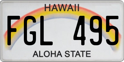 HI license plate FGL495