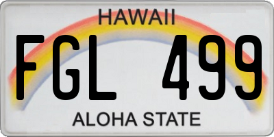 HI license plate FGL499