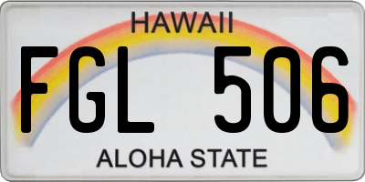 HI license plate FGL506