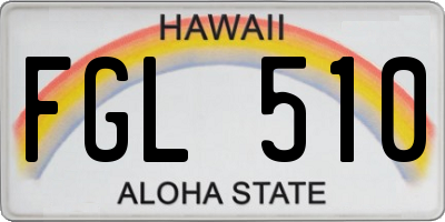 HI license plate FGL510