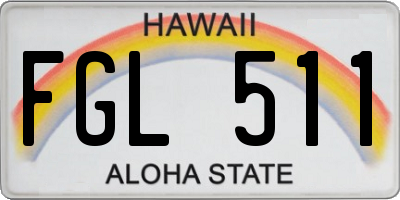 HI license plate FGL511
