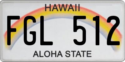 HI license plate FGL512
