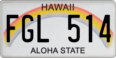 HI license plate FGL514
