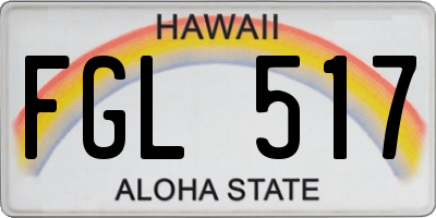 HI license plate FGL517