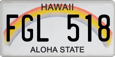 HI license plate FGL518