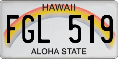 HI license plate FGL519