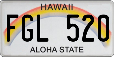 HI license plate FGL520