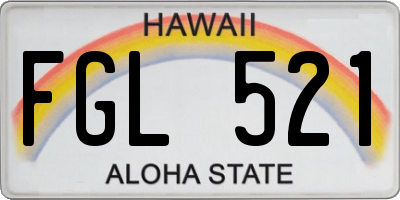 HI license plate FGL521