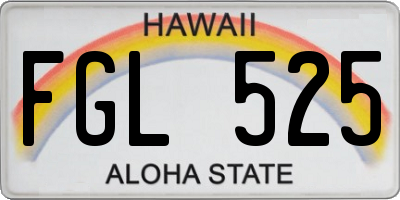 HI license plate FGL525