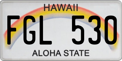 HI license plate FGL530