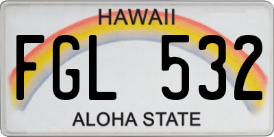 HI license plate FGL532