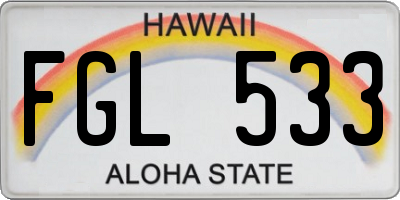 HI license plate FGL533