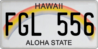 HI license plate FGL556