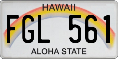 HI license plate FGL561
