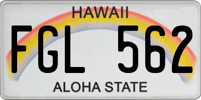HI license plate FGL562