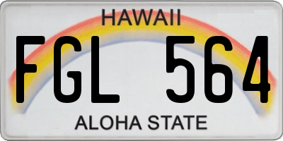 HI license plate FGL564