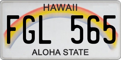 HI license plate FGL565