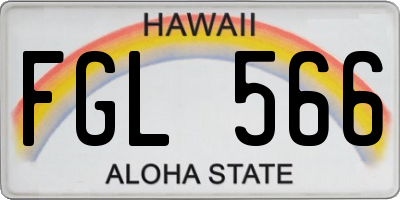 HI license plate FGL566