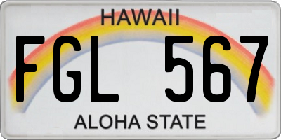 HI license plate FGL567