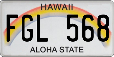 HI license plate FGL568