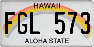 HI license plate FGL573