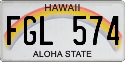 HI license plate FGL574