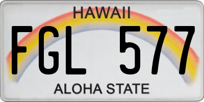 HI license plate FGL577