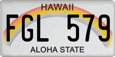 HI license plate FGL579