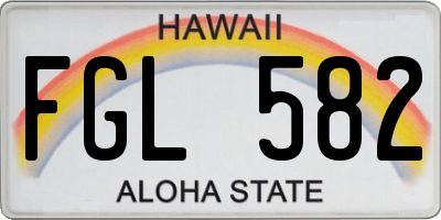 HI license plate FGL582