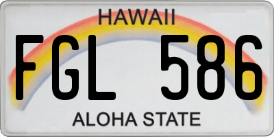 HI license plate FGL586