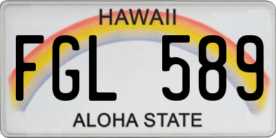 HI license plate FGL589