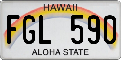 HI license plate FGL590
