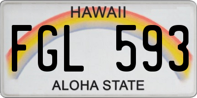 HI license plate FGL593