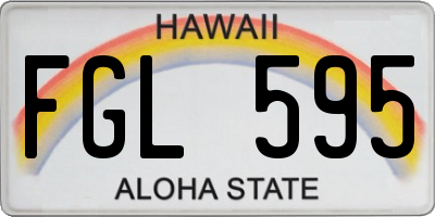 HI license plate FGL595