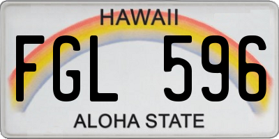 HI license plate FGL596
