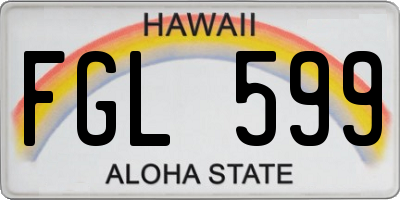 HI license plate FGL599