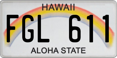 HI license plate FGL611